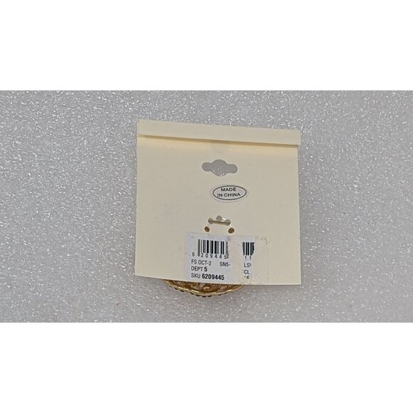 Gold-Tone Pumpkin Brooch Pin Multicolor Rhinestones Intricate Design 2" X 1.75" - Picture 2 of 2